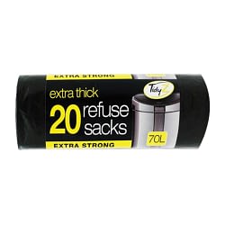 TidyZ Extra Strong Refuse Sacks 50L 20 Pack Roll