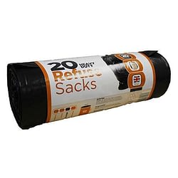 Heavy Duty Black Bags 20 Roll Pack